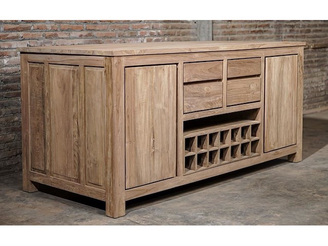 1 teakhouten keukenblok indoor/outdoor - afbeelding 1 van  3