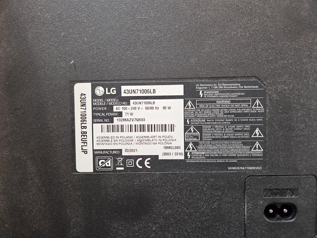 1 tv toestel lg 43un71006lb - afbeelding 4 van  5