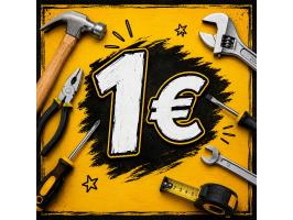 1€ veiling handgereedschappen & werkmaterialen