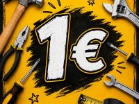 1€ veiling handgereedschappen & werkmaterialen
