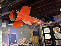 1 vintage metalen raket/torpedo - afbeelding 2 van  2