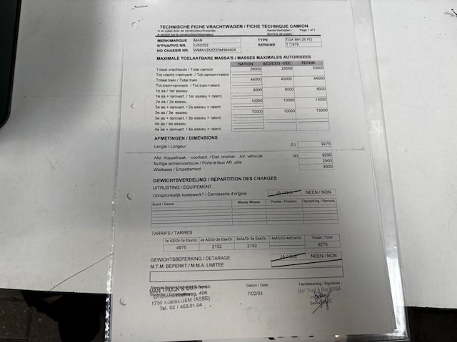 1 vrachtwagen man, tga mh 26 fd, 2003 - afbeelding 21 van  36