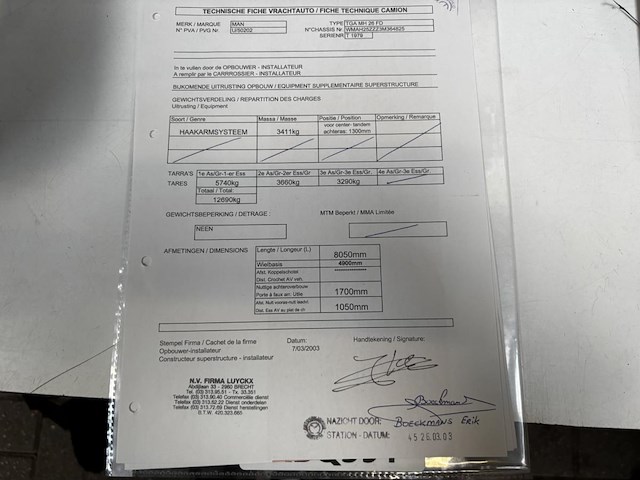 1 vrachtwagen man, tga mh 26 fd, 2003 - afbeelding 22 van  36