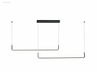 (1 x) 1 x alura linear hanglamp zand zwart... - afbeelding 3 van  9