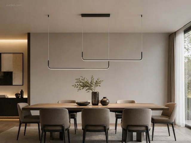 (1 x) 1 x alura linear hanglamp zand zwart... - afbeelding 6 van  9
