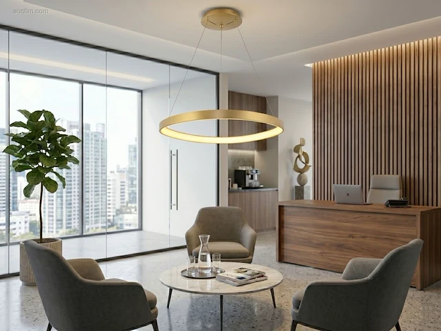 (1 x) 1 x auren design hanglamp goud 62cm 50w led... - afbeelding 4 van  6