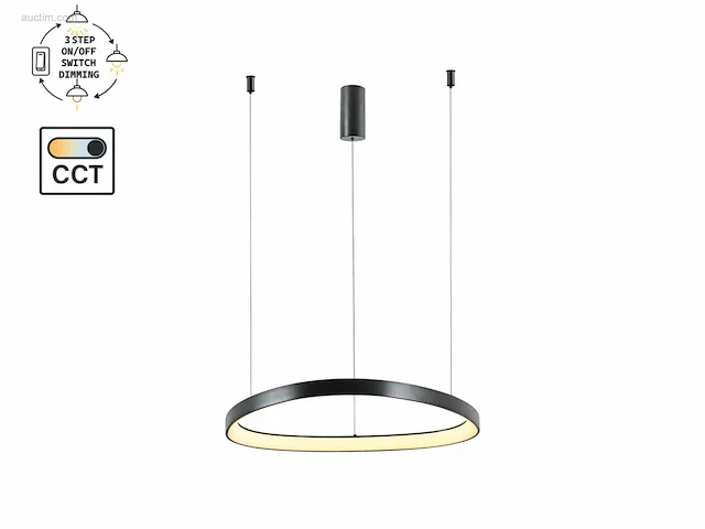 (1 x) 1 x auren design hanglamp zwart 82cm 70w... - afbeelding 2 van  6