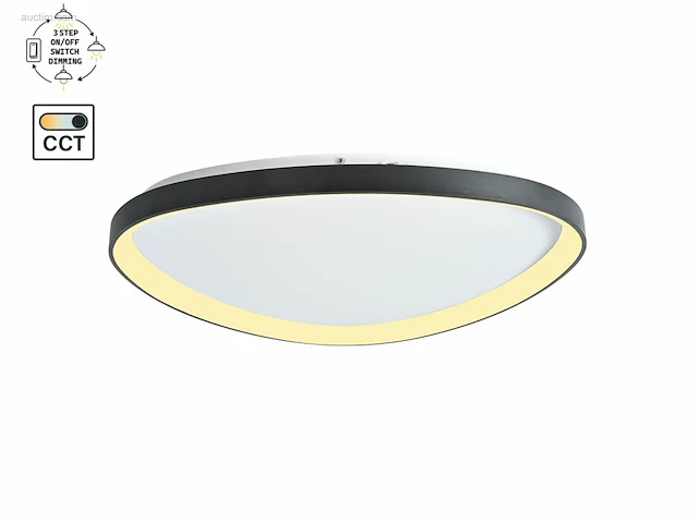 (1 x) 1 x auren design plafondlamp zwart 62cm 50w... - afbeelding 1 van  6