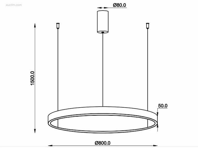 (1 x) 1 x duora design hanglamp zand zwart 80cm... - afbeelding 2 van  6