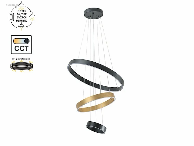 (1 x) 1 x duora design hanglamp zand zwart en... - afbeelding 2 van  6