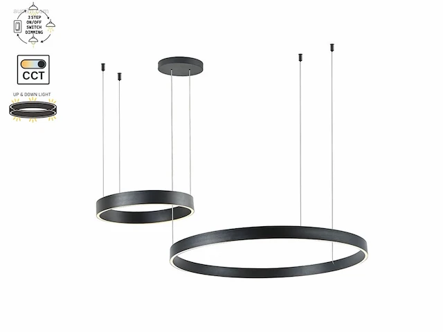 (1 x) 1 x duora design hanglamp zand zwart... - afbeelding 2 van  5