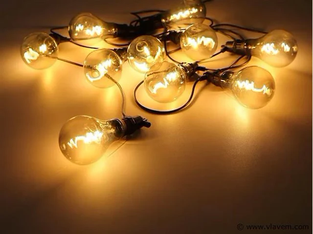 1 x 10 meter sfeervolle led lichtketting warm wit - afbeelding 8 van  9