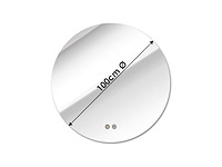 1 x 100cm rond led spiegel - afbeelding 2 van  8