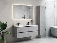 1 x 120cm badkamermeubelset - kleur: beton grijs - afbeelding 1 van  3