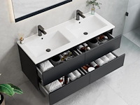 1 x 120cm badkamermeubelset - kleur: zwart eik - afbeelding 2 van  4