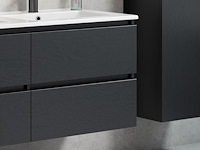 1 x 120cm badkamermeubelset - kleur: zwart eik - afbeelding 3 van  4