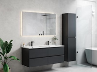 1 x 120cm badkamermeubelset - kleur: zwart eik - afbeelding 1 van  4