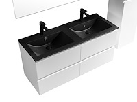 1 x 120cm badkamermeubelset mdf - kleur: wit - afbeelding 2 van  3