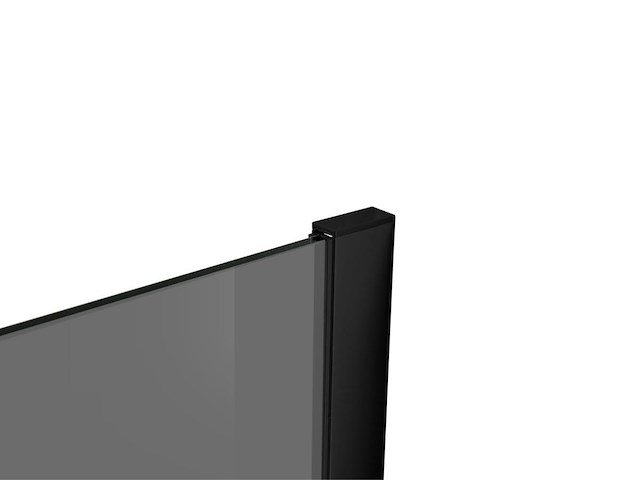 1 x 120x200 bb inloopdouche rookglas met mat zwart profiel - afbeelding 4 van  6
