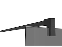 1 x 120x200 bb inloopdouche rookglas met mat zwart profiel - afbeelding 3 van  6