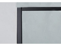 1 x 120x200 kare inloopdouche met mat zwart frame - afbeelding 3 van  7