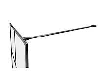 1 x 120x200 kare inloopdouche met mat zwart frame - afbeelding 4 van  7