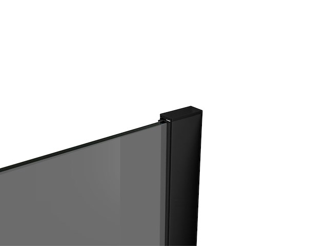 1 x 140x200 bb inloopdouche rookglas met mat zwart profiel - afbeelding 4 van  6