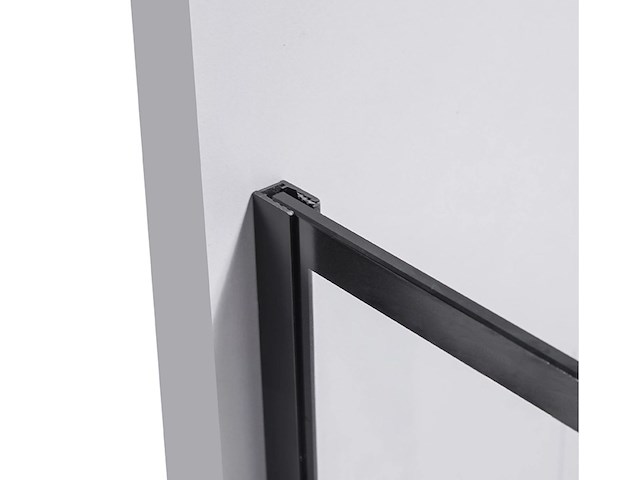 1 x 140x200 bcf inloopdouche met mat zwart frame - afbeelding 3 van  4