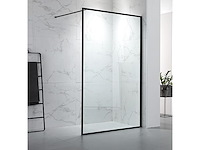 1 x 140x200 bcf inloopdouche met mat zwart frame - afbeelding 2 van  4