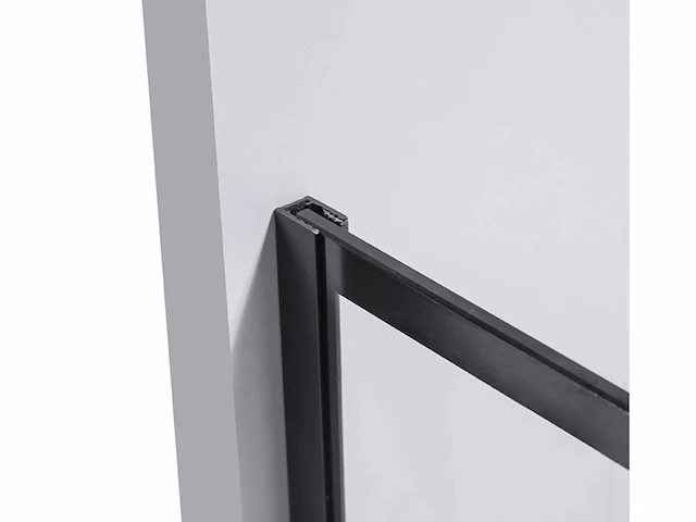 1 x 140x200 bcf inloopdouche met mat zwart frame - afbeelding 3 van  4
