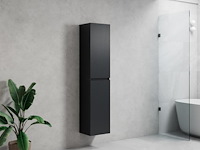 1 x 160cm design kolomkast zwart eik - afbeelding 1 van  2