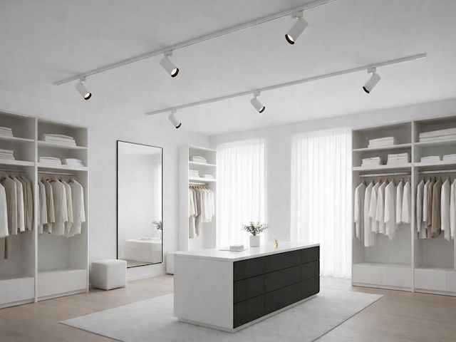 1 x 2 meter railsysteem met 6 st railspot gu10 fitting met ring - afbeelding 6 van  10