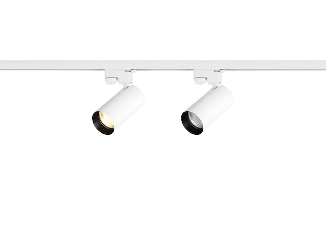 1 x 2 meter railsysteem met 6 st railspot gu10 fitting met ring - afbeelding 4 van  10
