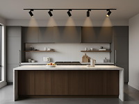 1 x 2 meter railsysteem met 6 st railspot gu10 fitting met ring - afbeelding 3 van  13