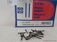 1 x 2,5 kg stalen nagels 2,0x25 mm - afbeelding 2 van  2
