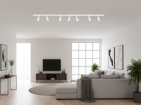 1 x 3 meter railsysteem met 9 st railspot gu10 fitting wit - afbeelding 3 van  6