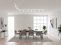 1 x 3 meter railsysteem met 9 st railspot gu10 fitting wit - afbeelding 4 van  6