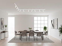 1 x 3 meter railsysteem met 9 st railspot gu10 fitting wit - afbeelding 4 van  6