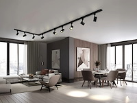 1 x 3 meter railsysteem met 9 st railspot gu10 fitting - afbeelding 3 van  7