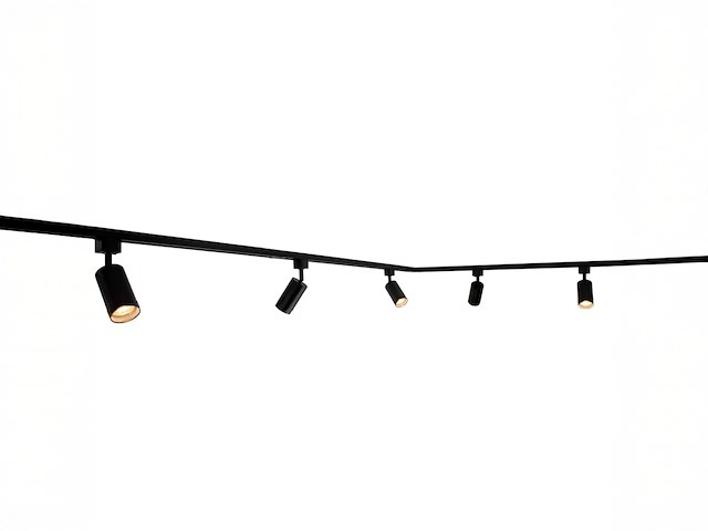1 x 3 meter railsysteem met 9 st railspot gu10 fitting - afbeelding 6 van  7