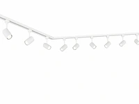 1 x 3 meter railsysteem met 9x railspot gu10 fitting wit