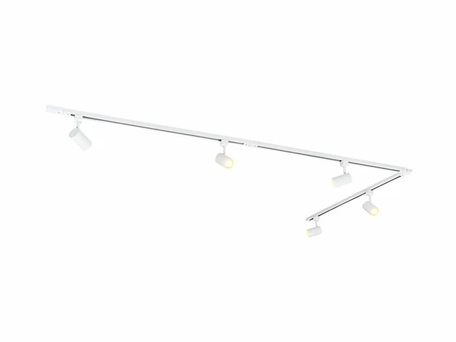 1 x 3 meter railsysteem met 9x railspot gu10 fitting wit - afbeelding 7 van  9