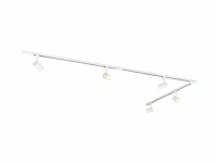 1 x 3 meter railsysteem met 9x railspot gu10 fitting wit - afbeelding 7 van  9