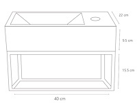 1 x 40cm wit fonteinset - cubo wit - afbeelding 6 van  6