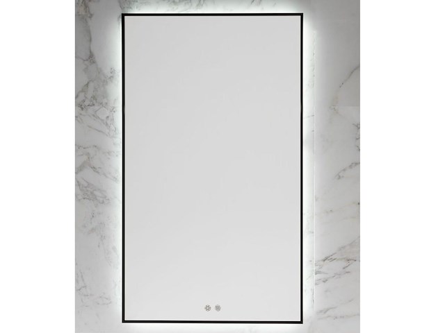 1 x 45cm led spiegel met zwart frame - afbeelding 1 van  9