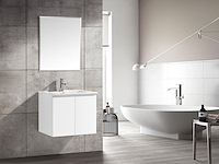 1 x 60cm badkamermeubelset mdf - kleur: mat wit - afbeelding 1 van  6
