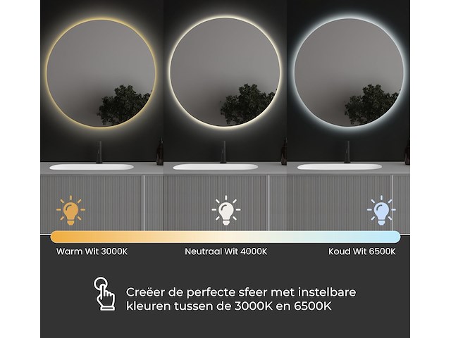 1 x 80cm badkamermeubelset - kleur: licht eik - afbeelding 3 van  3