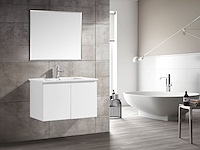 1 x 80cm badkamermeubelset mdf - kleur: mat wit