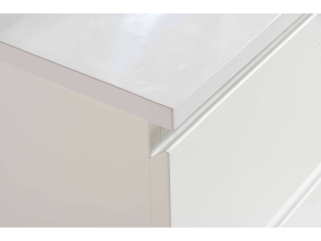 1 x 80cm badkamermeubelset mdf - kleur: mat wit - afbeelding 4 van  8