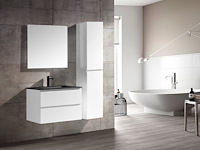 1 x 80cm badkamermeubelset mdf - kleur: mat wit - afbeelding 1 van  4